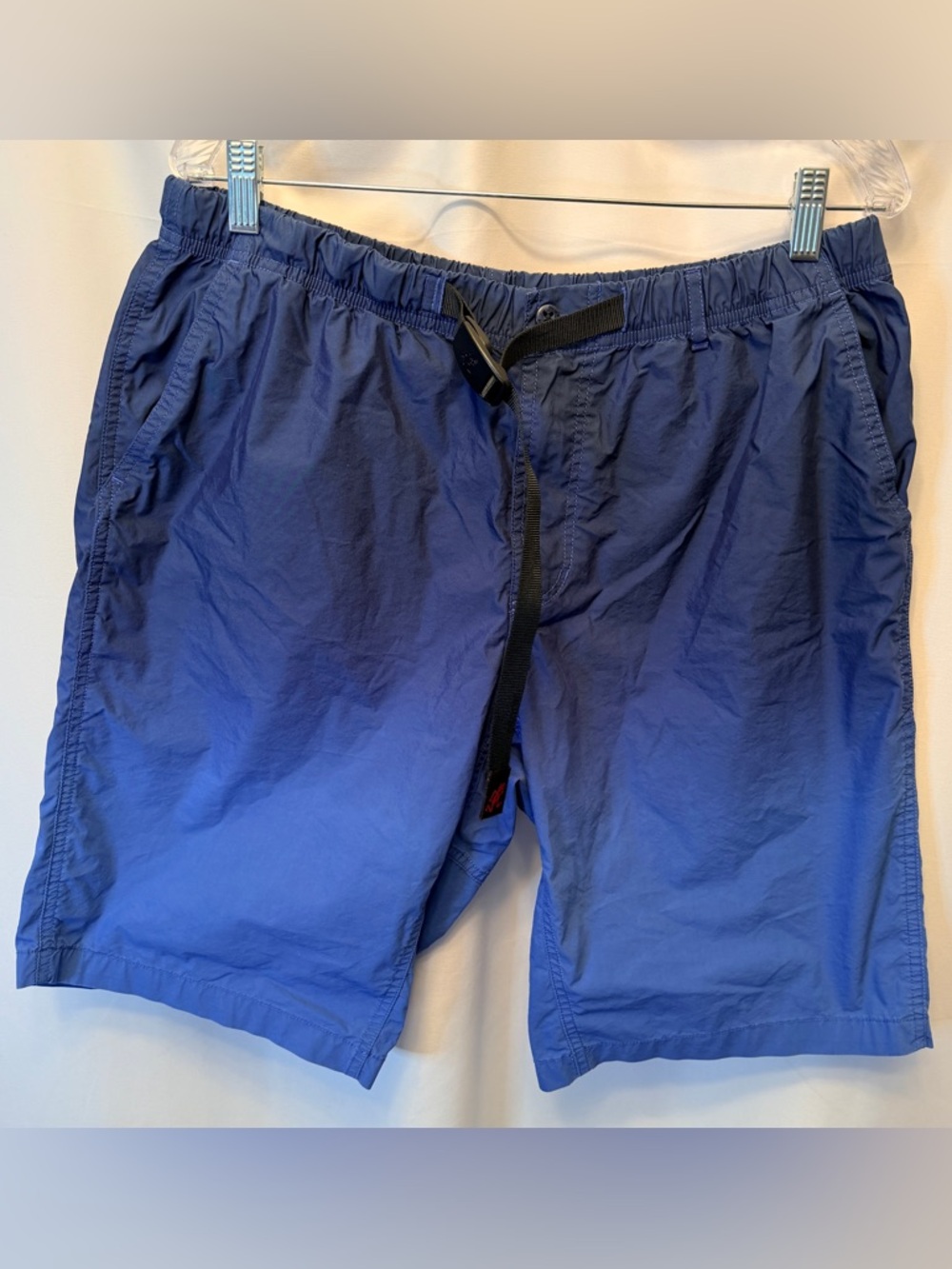 Gramicci Men’s Size XL Asia 2XL G-Short Ombre Blue Belted Elastic Waist Logo